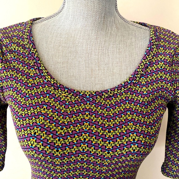 LuLaRoe “NICOLE” FIT-AND-FLIRT MIDI DRESS SIZE EXTRA SMALL 🌟NWOT🌟 - Picture 6 of 16